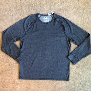 NWT American Rag men Longsleeve grey thick shirt crew neck heavyweight shirt XXL
